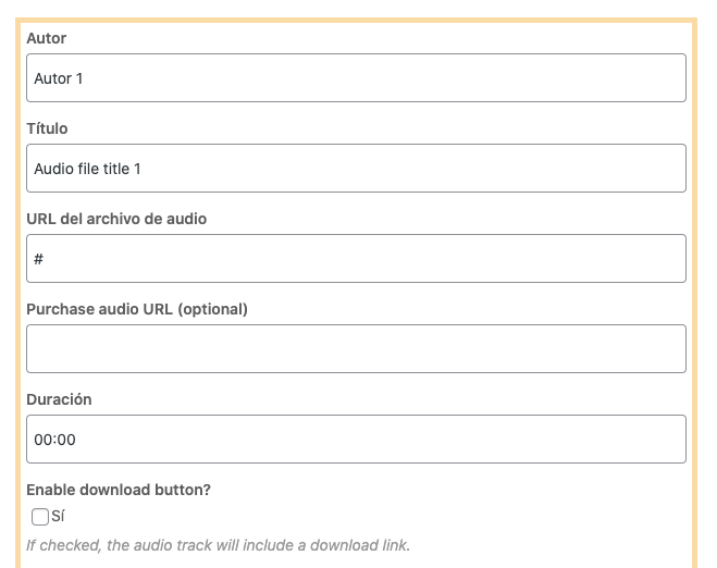 Activar opción de descargar
