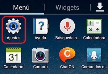 Ajustes, cuentas, añadir cuenta