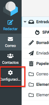 Apartado de configuración