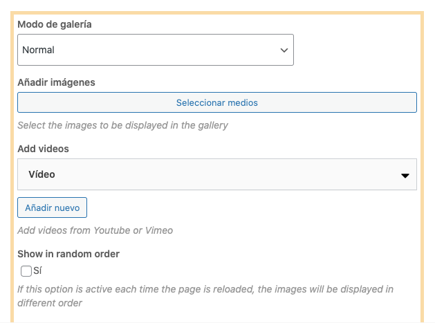 Cómo añadir una galería