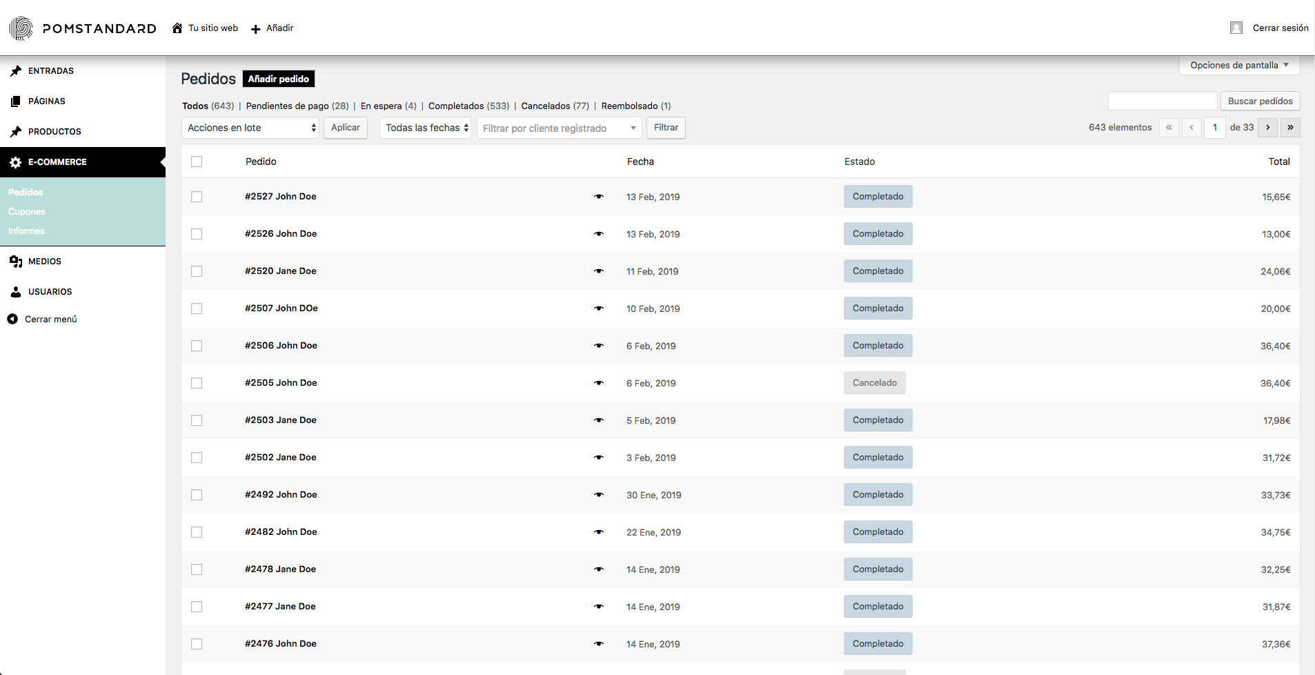 Como ver los pedidos