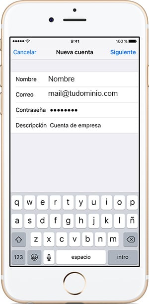 Configurar una cuenta de forma manueal
