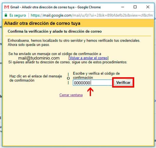 Confirma la verificación