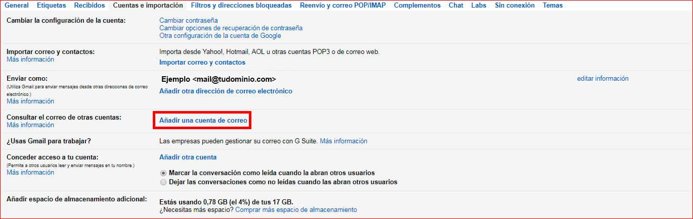 Cuentas e importación