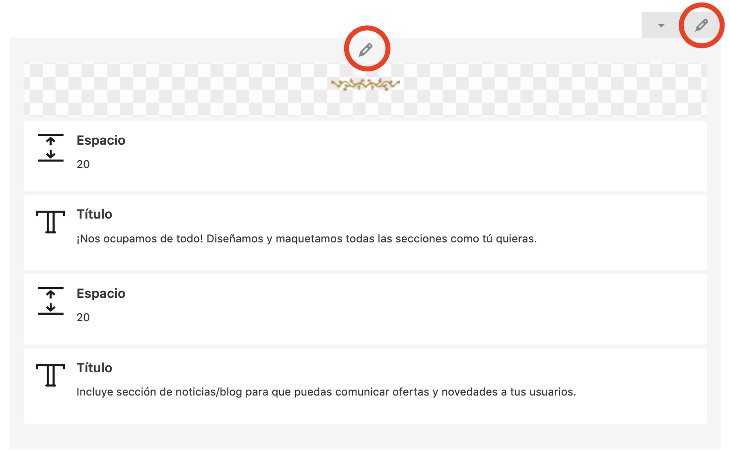 Editar la fila o columna