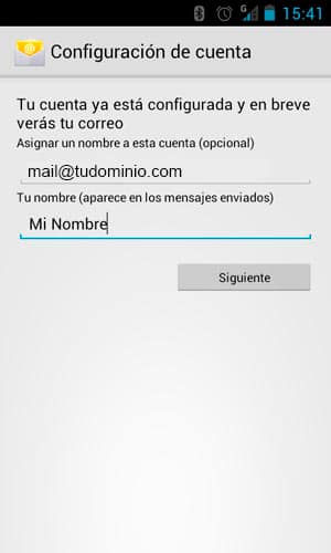 El nombre que deseas que aparezca en el correo