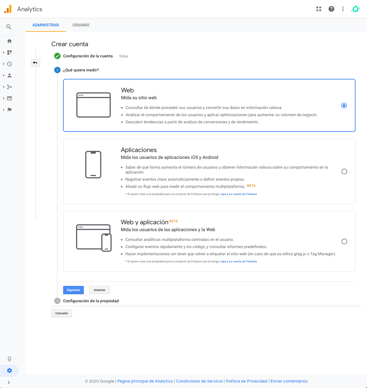 Elegir qué es lo que queremos controlar