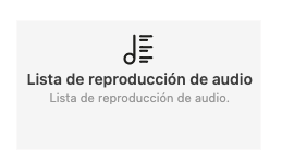LIsta de reproducción de audio