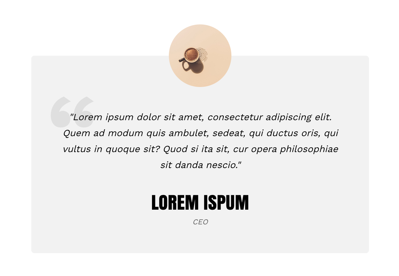 Opciones de testimonios estilo 2