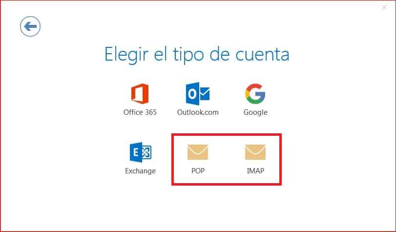 POP o IMAP