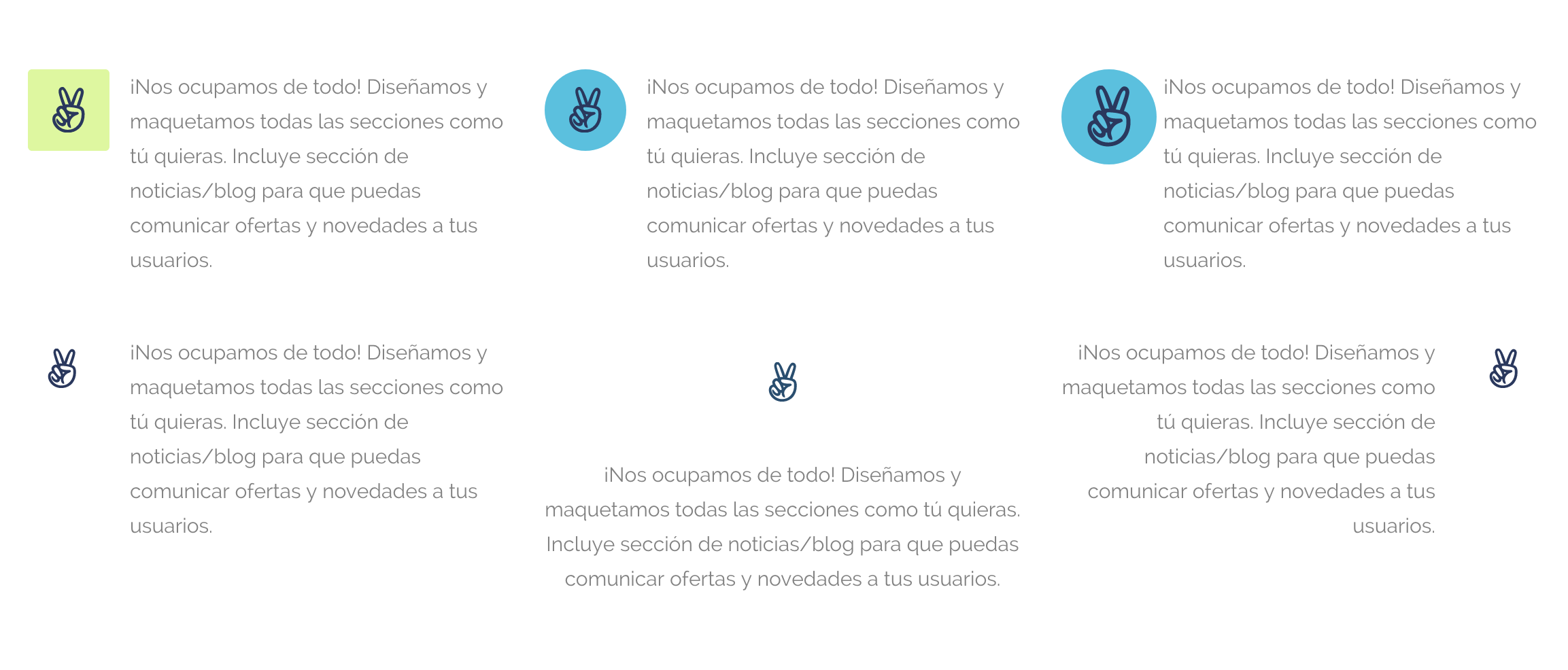 Podremos seleccionar la posicion, tamaño etc