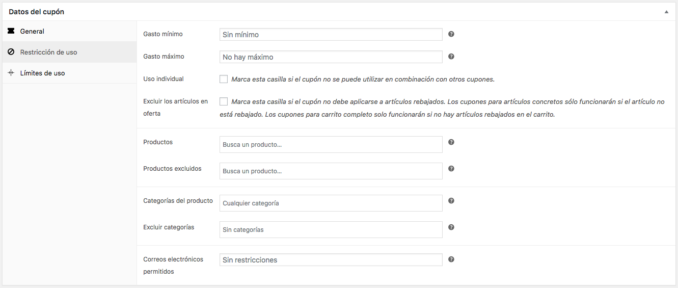 Restricción de uso