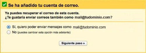 Se ha añadido tu cuenta de correo