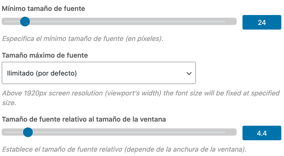 Tamaño del título