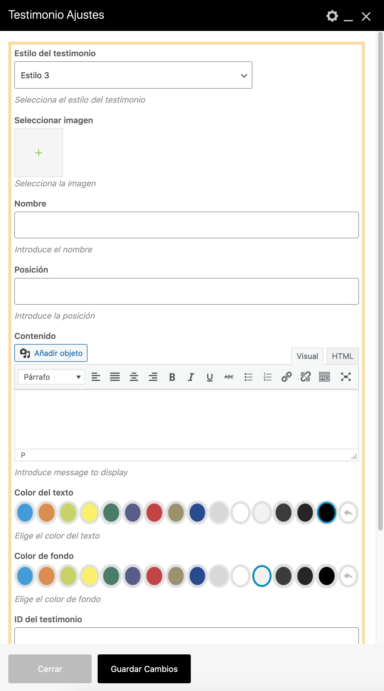 Testimonio ajustes estilo 3