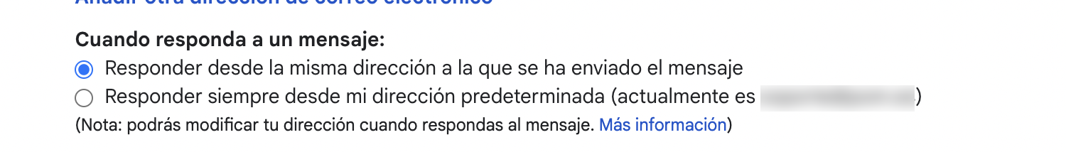 Enviar mensaje como - Gmail